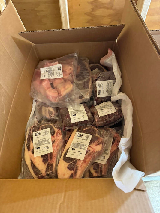 Boxes of Diamond D Ranch ready for shipping