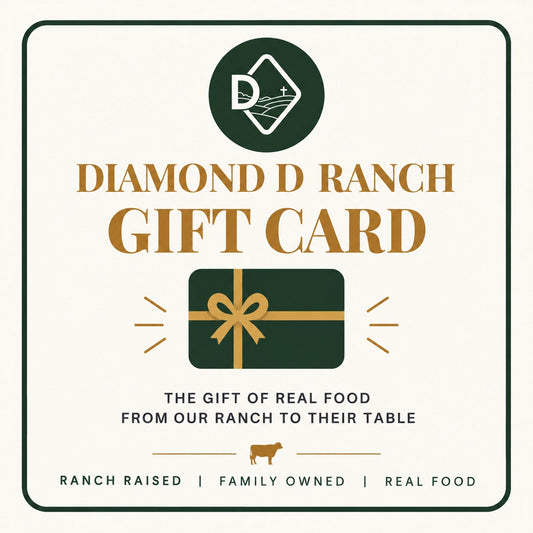 A square gift card from Diamond D Ranch