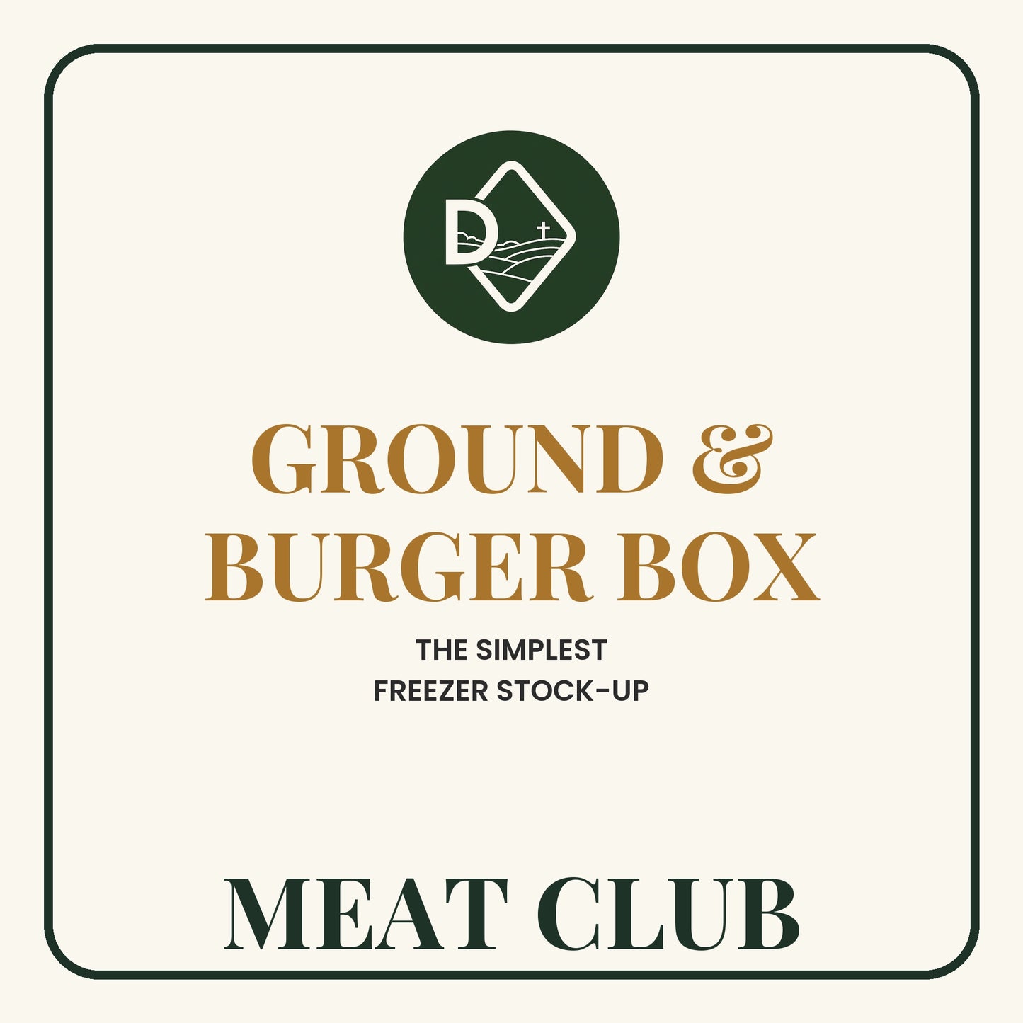 Ground & Burger Box Label