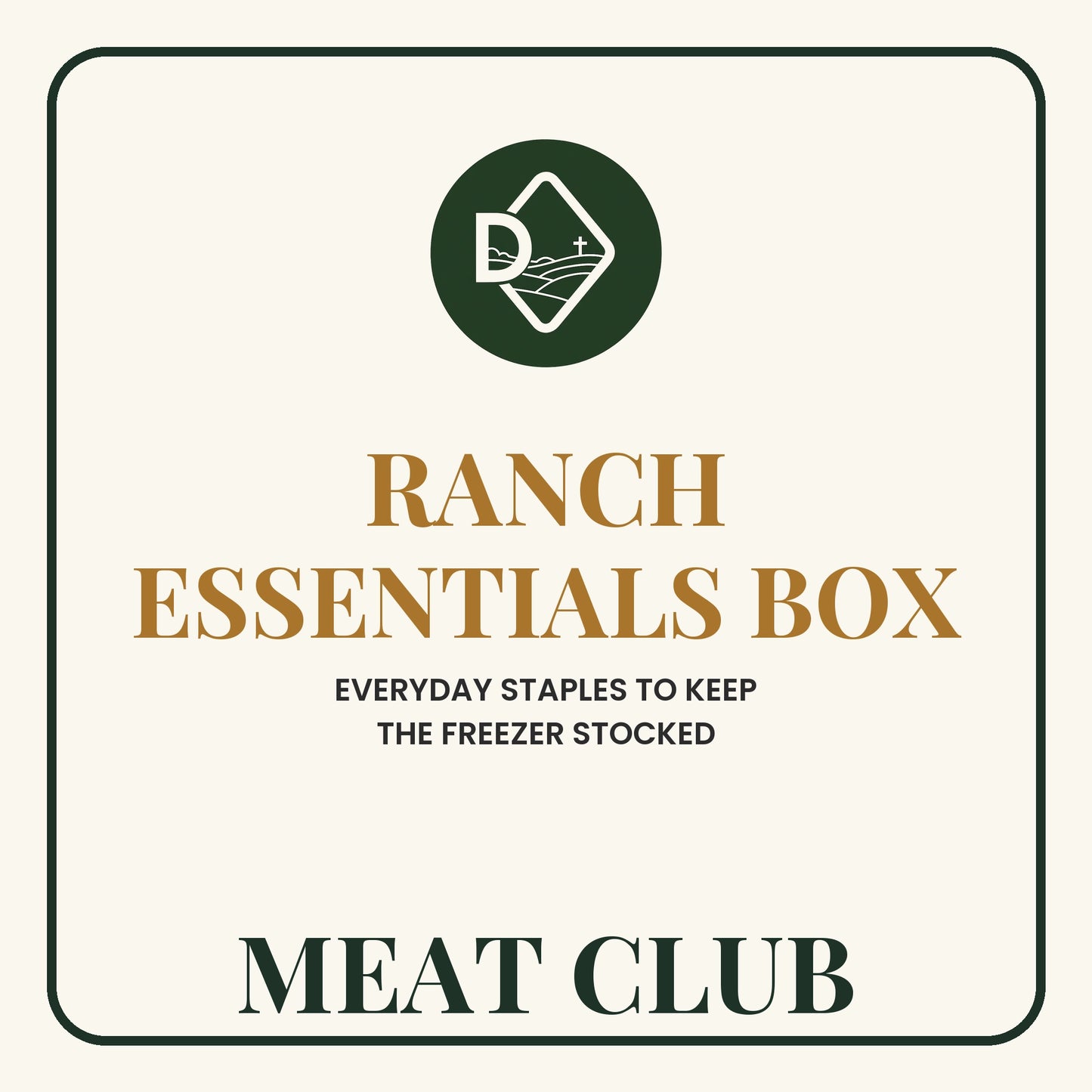 Ranch Essentials Box Label with Diamond D Ranch Logo
