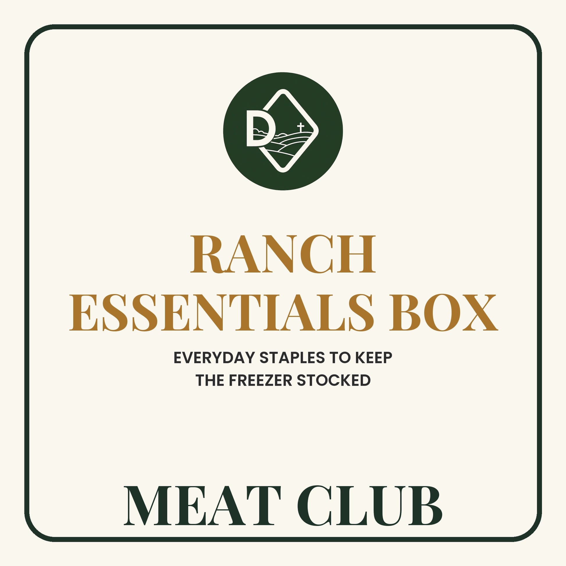 Ranch Essentials Box Label with Diamond D Ranch Logo