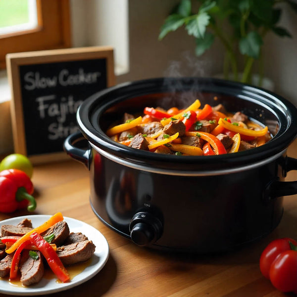 Slow Cooker Sirloin Fajita Strips